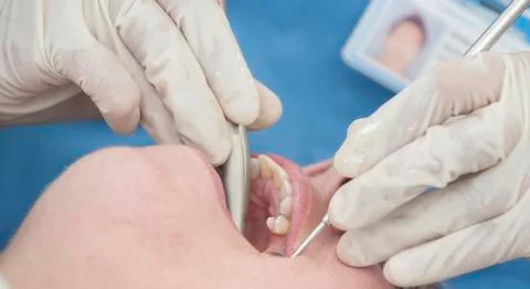 Visit to the Dentist Stock Photos