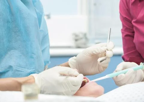 Visit to the Dentist Stock Photos
