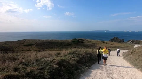 Visit Durdle Door, during COVID-19 pandemic, 2020 Stock Footage 144137916