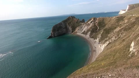 Visit Durdle Door, during COVID-19 pandemic, 2020 Stock Footage 144137984