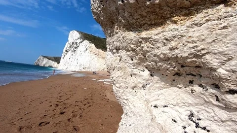 Visit Durdle Door, during COVID-19 pandemic, 2020 Stock Footage 144138257