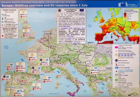 Visit to the EU Emergency Response Coordination Centre in Brussels, Belgium - 29 Stock Photos