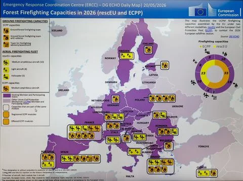 Visit to the EU Emergency Response Coordination Centre in Brussels, Belgium - 29 Stock Photos