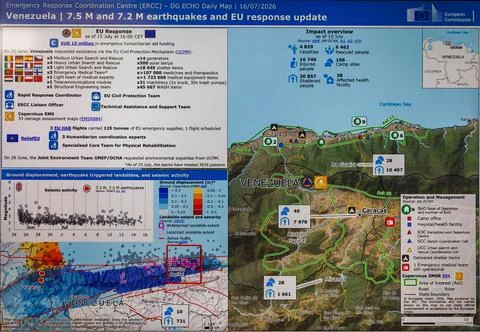Visit to the EU Emergency Response Coordination Centre in Brussels, Belgium - 29 Stock Photos