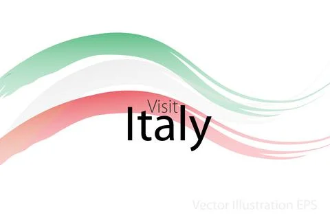 Visit Italy Vector Illustration Stock Illustration