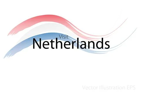 Visit Netherlands Vector Illustration Stock Illustration