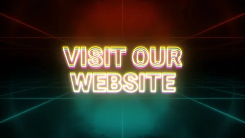 Visit our website animation retro background Stock Footage 243344617