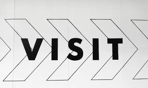 Visit - right direction arrow Stock Photos