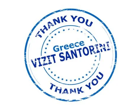 Visit Santorini Stock Illustration