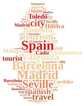 Visit Spain. Stock Illustration