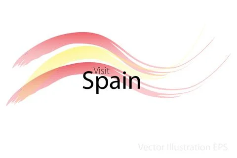 Visit Spain Vector Illustration Stock Illustration