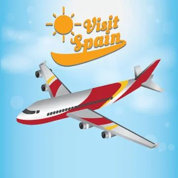 Visit Spain Wallpaper Stock-Illustration