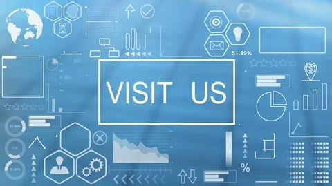 Visit Us, Animated Typography Video stock 116353121