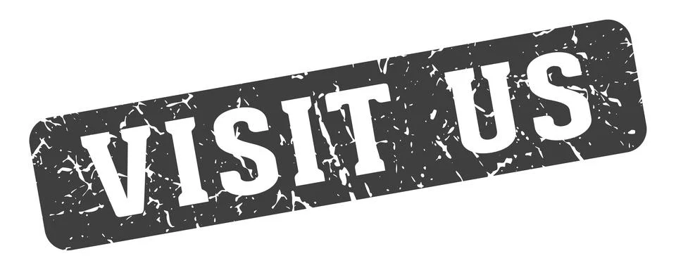 Visit us rectangular sign. visit us stamp Stock Illustration