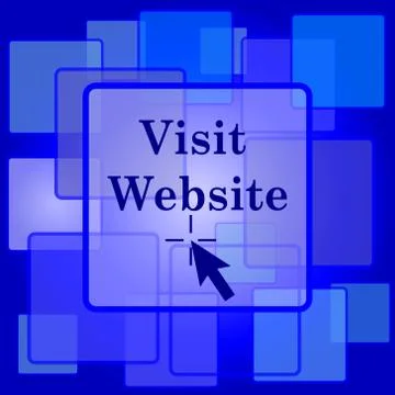 Visit website icon. Internet button on abstract background.. Illustrazione stock