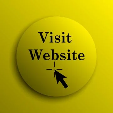 Visit website icon. Yellow internet button.. Stock Illustration