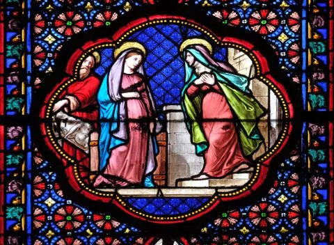 Visitation of the Virgin Stock Photos