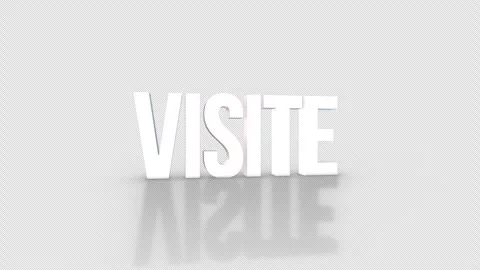 Visite 3D Text spinning on an orange background. Looped video.4K 動画素材 276681625