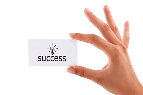 Visiting card in hand Foto stock
