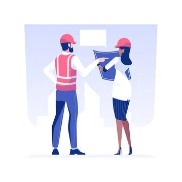 Visiting construction site isolated concept vector illustration. Stock Illustration