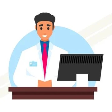 Visiting-a-doctor Stock Illustration