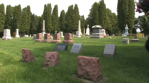 Visiting Grave 3 Stock Footage 530099