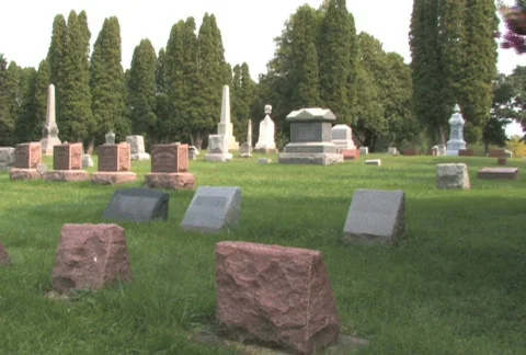 Visiting Grave 3 Stock Footage 530561