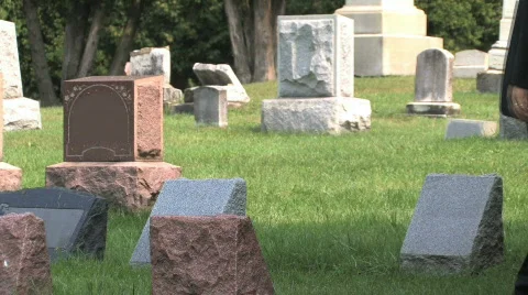 Visiting Grave 4 Stock Footage 530096
