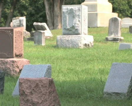 Visiting Grave 4 PAL Stock Footage 530591