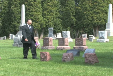 Visiting Grave 5 Video stock 530556