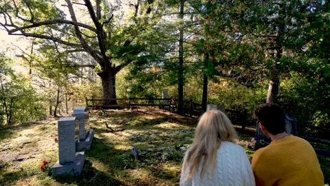 VISITING THE GRAVE OF JENNY WILEY Stock Footage 293030903