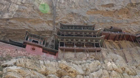 Visiting the hanging temple monastery in datong china Stock Footage 39807431