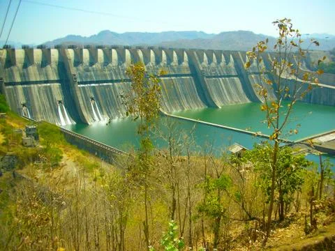 Visiting an indian dam Stock Photos