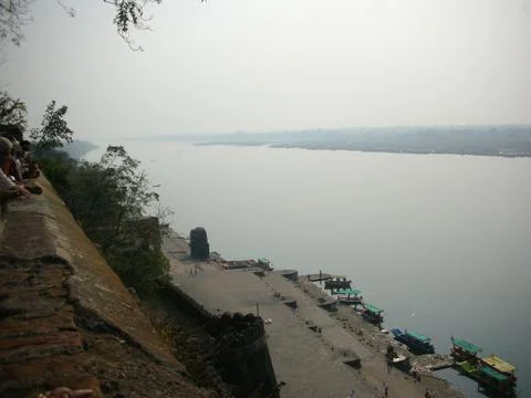 Visiting an indian riverfront Foto stock