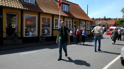 Visiting on a market day Stock-Footage 38442453