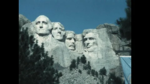 Visiting Mount Rushmore 1970 Stock Footage 269480989