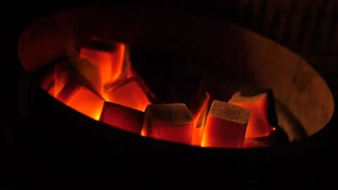 Visitor cafe Smoking a hookah Stock Footage 137490357