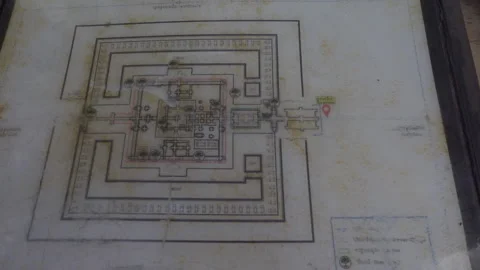 Visitor flow map ta prohm temple tilt up 库存影片 226950882