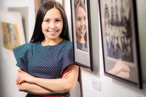 Visitor in the gallery Stock Photos