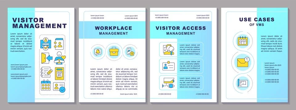 Visitor management brochure template Illustrazione stock