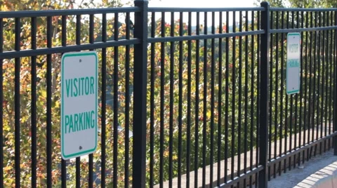 Visitor parking sign Stock Footage 44799099