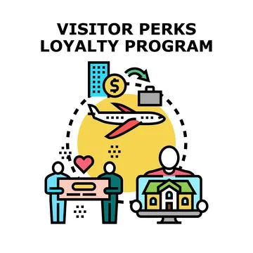 Visitor perks loyalty program concept vector Stockillustratie