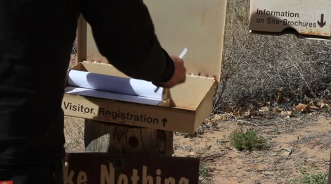 Visitor registration box Video stock 36842667