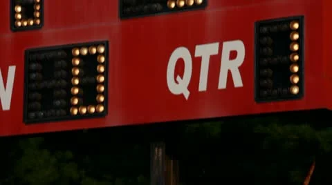 VISITOR on Scoreboard Stockbeeldmateriaal 12592128