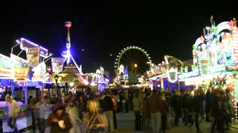 Visitor streams on a fair in Germany Stock-Footage 4101854