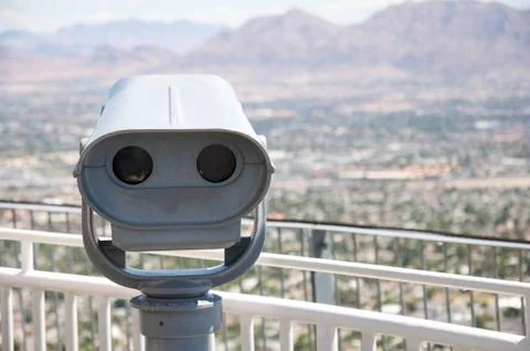 Visitor telescope on the tower Stock Photos
