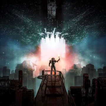 The visitors arrival Иллюстрация