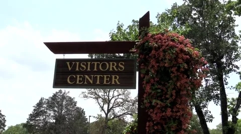 Visitors Center Sign Stock Footage 48983791