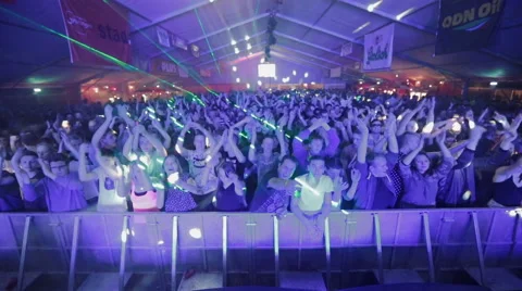 Visitors clapping on the music Stock Footage 55006169