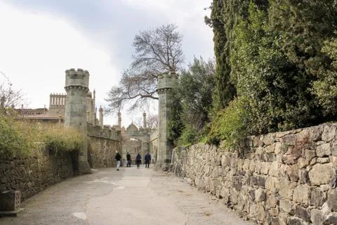 Visitors at the end of the road. Stock Photos